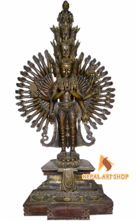 Avalokitesvara statue, Chenresiz statue, Tibetan, handmade statue, Buddhist, avalokiteshvara buddha, bodhisattva avalokiteshvara sculpture, bodhisattva avalokiteshvara