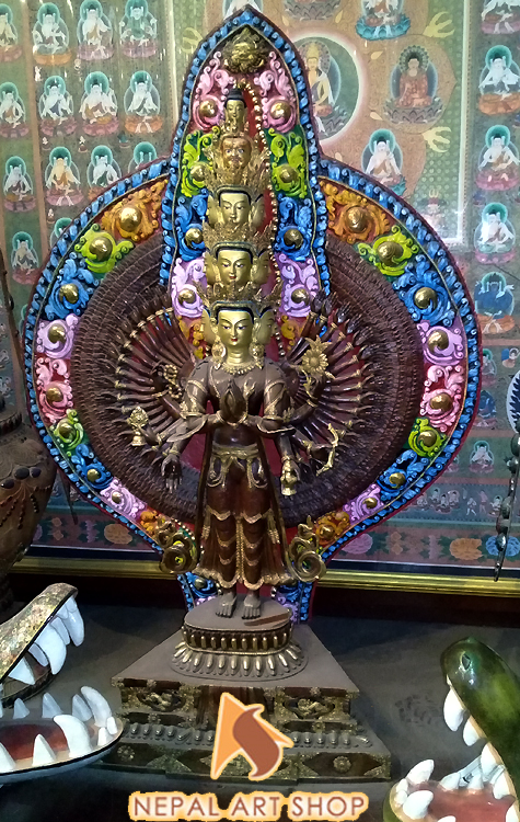 Avalokitesvara statue, Chenresiz statue, Tibetan, handmade statue, Buddhist, avalokiteshvara buddha, bodhisattva avalokiteshvara sculpture, bodhisattva avalokiteshvara