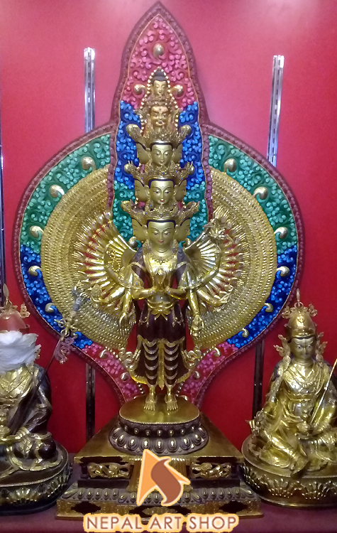 Avalokitesvara statue, Chenresiz statue, Tibetan, handmade statue, Buddhist, avalokiteshvara buddha, bodhisattva avalokiteshvara sculpture, bodhisattva avalokiteshvara