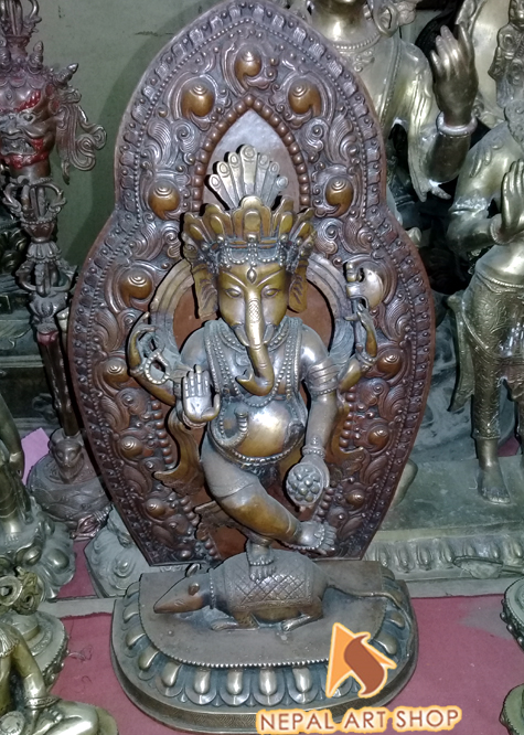 Ganesh Statue, Ganesha statue Crafts, Ganesh statue made in Nepal, 
Ganesh Sculpture, Dancing Ganesha statue, Copper Ganesh Statue, Gold Plated Ganesh statue