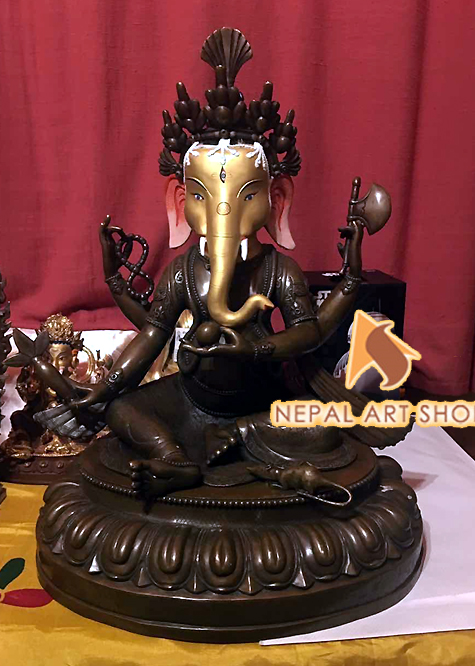 Ganesh Statue, Ganesha statue Crafts, Ganesh statue made in Nepal, 
Ganesh Sculpture, Dancing Ganesha statue, Copper Ganesh Statue, Gold Plated Ganesh statue