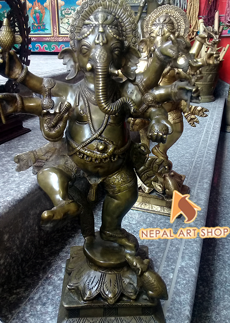 Ganesh Statue, Ganesha statue Crafts, Ganesh statue made in Nepal, 
Ganesh Sculpture, Dancing Ganesha statue, Copper Ganesh Statue, Gold Plated Ganesh statue