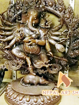 Ganesh Statue, Ganesha statue Crafts, Ganesh statue made in Nepal, 
Ganesh Sculpture, Dancing Ganesha statue, Copper Ganesh Statue, Gold Plated Ganesh statue