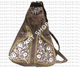 Hemp & leather crossbody bags, nepal leather crafts