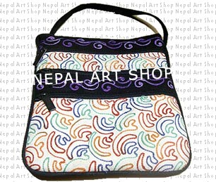 Hemp & leather crossbody bags, nepal leather crafts