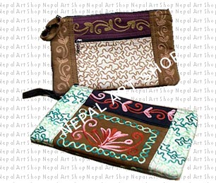 Hemp & leather crossbody bags, nepal leather crafts