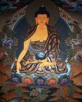 tibetan buddha, shakyamuni buddha, thangka art, 
shakyamuni thangka painting