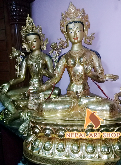 Goddess Tara, White Tara, Green Tara, Tara sculptures, Tara Figure, Tara Statues, Tibetan Tara Statue,  handmade statue in Nepal,
Tara statue in nepal, Statue Wholesale Exporter made in Nepal