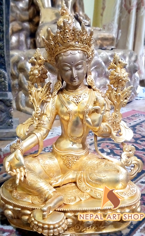 Goddess Tara, White Tara, Green Tara, Tara sculptures, Tara Figure, Tara Statues, Tibetan Tara Statue,  handmade statue in Nepal,
Tara statue in nepal, Statue Wholesale Exporter made in Nepal