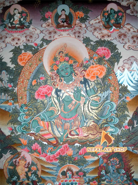 canvas thangka painting, thangka art, hand-painted thangka, thangka painting, Nepal Art Shop