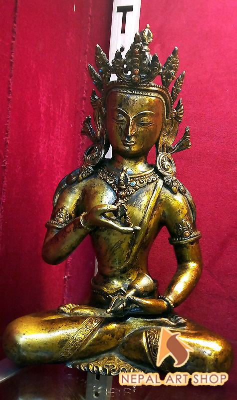 Vajrasattva Statue, Copper Vajrasatwa Statue Made in Nepal, Vajrasattva Sculptures, Vajrasattva Statue wholesale,
Mahayana, Mantrayana, Vajrayana Buddhist, Old bronze Nepali Vajrasattva statue, Vajrasattva Statue retail price