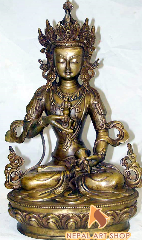 Vajrasattva Statue, Copper Vajrasatwa Statue Made in Nepal, Vajrasattva Sculptures, Vajrasattva Statue wholesale,
Mahayana, Mantrayana, Vajrayana Buddhist, Old bronze Nepali Vajrasattva statue, Vajrasattva Statue retail price