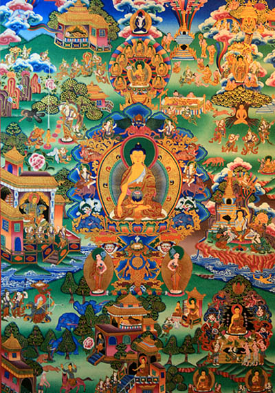 Buddha Life Story, buddha thangka painting, 
thangka arts and crafts store, buddhist thangka, thangka painting nepal