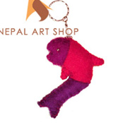 Felt keyring, Felt craft, felt wool keyring, felt craft keyrings, Nepal felt craft