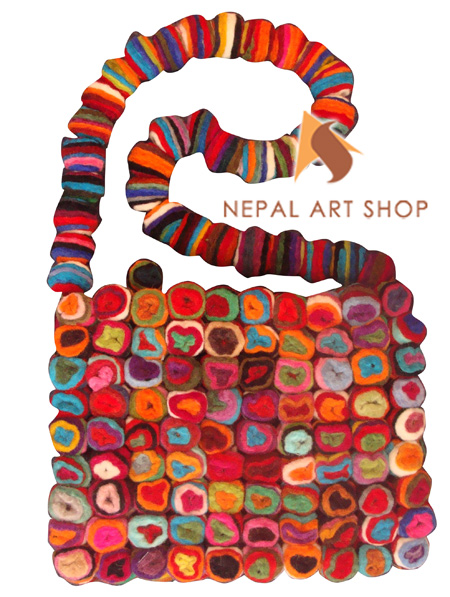 Felted Bag, Felt wool Bag, Tote Bags, Crossbody Bags, felt in nepal, felt and yarn, felt ball, felt industry, Nepal felt products