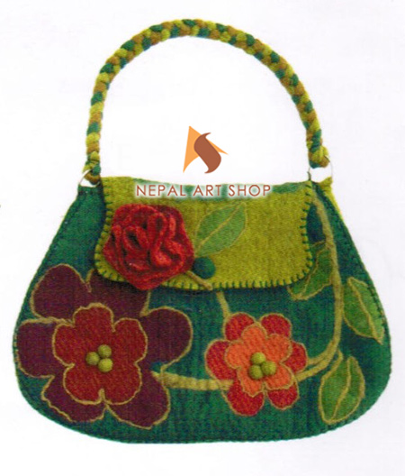 Felted Bag, Felt wool Bag, Tote Bags, Crossbody Bags, felt in nepal, felt and yarn, felt ball, felt industry, Nepal felt products