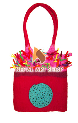 Felted Bag, Felt wool Bag, Tote Bags, Crossbody Bags, felt in nepal, felt and yarn, felt ball, felt industry, Nepal felt products