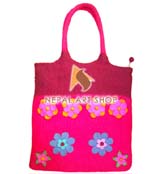 felt craft bags, handmade felt bags, felt in nepal, felt and yarn, felt ball, felt industry, Nepal felt products