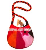 felt craft bags, handmade felt bags, felt in nepal, felt and yarn, felt ball, felt industry, Nepal felt products