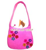 felt craft bags, handmade felt bags, felt in nepal, felt and yarn, felt ball, felt industry, Nepal felt products