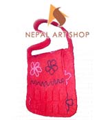 felt craft bags, handmade felt bags, felt in nepal, felt and yarn, felt ball, felt industry, Nepal felt products