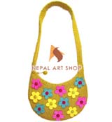 felt craft bags, handmade felt bags, felt in nepal, felt and yarn, felt ball, felt industry, Nepal felt products