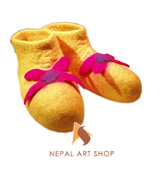 felt shoes, felt products, Nepal felt shoes, Nepal handmade felt shoes