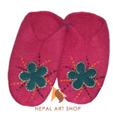 felt shoes, felt products, Nepal felt shoes, Nepal handmade felt shoes