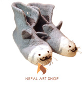 felt shoes, felt products, Nepal felt shoes, Nepal handmade felt shoes