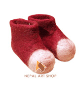 felt shoes, felt products, Nepal felt shoes, Nepal handmade felt shoes