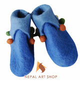 felt shoes, felt products, Nepal felt shoes, Nepal handmade felt shoes