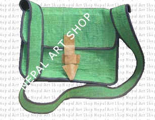 Hemp & leather crossbody bags, nepal leather crafts