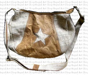 Hemp & leather crossbody bags, nepal leather crafts