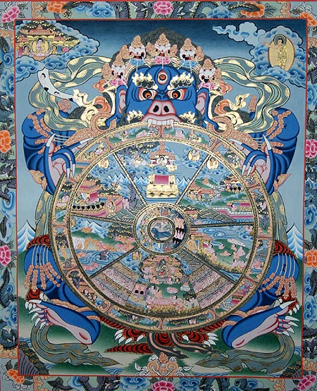 wheel of life, thangka art, tibetan buddhism, art buddha, painting mandala, buddha life, buddhism wheel