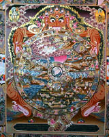 Tibetan Thangka art, wheel of life thangka, Tibetan, Thangka art