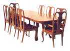 walnut dining table, hand carved walnut wooden tables, solid walnut dining table and chairs