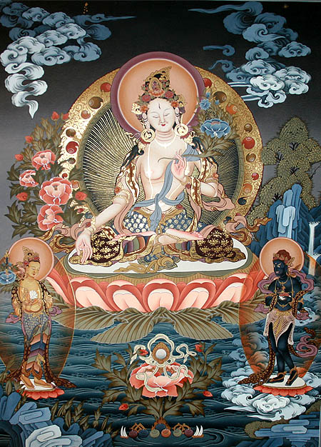 white tara, buddha tara, thangka painting, thangka art, tara mandala art, white tara thangka, white tara buddha, tara paintings, tara thangka