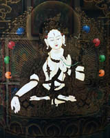 tara painting, white tara buddha, tara thangka,
tibetan thangka art