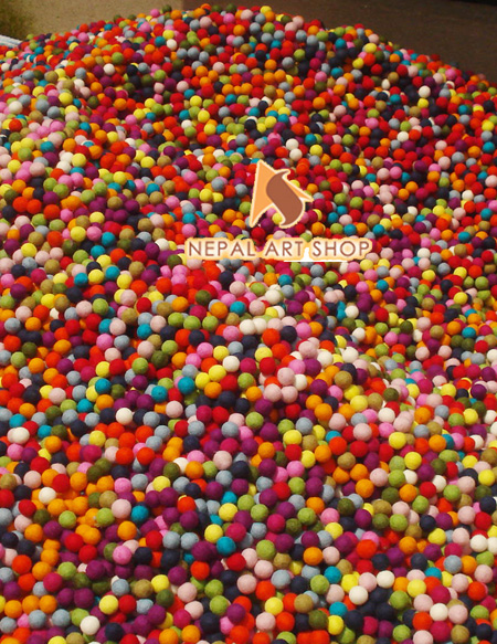 Multi Color 2.5cm Felt Balls (Set of KG) – Wholesale Felt Ball Code FBALL004 from Nepal