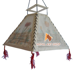 Lokta Paper Lamp Shade – Teardrop – Wholesale Lokta Paper Product Code LLS019